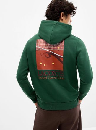 Lacoste Mens Club Roland-Garros hooded sweatshirt
