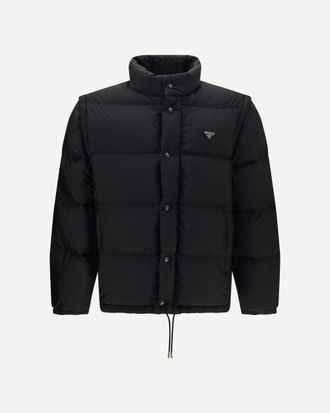 Prada Piumino Re-Nylon con logo triangolare Man XL