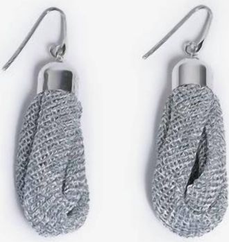 Maison Lurex Womens Josephine Bo Earrings In Silver