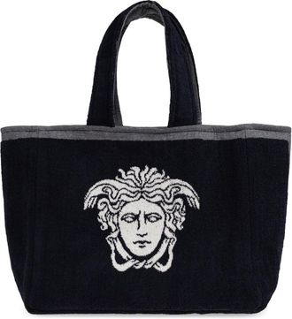 Versace Shopper Strandtas - unisex - Shoppers - Blauw - ONE Size - Katoen - Tassen
