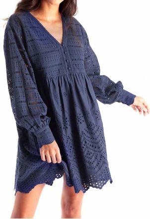 Allison New York Isabella Long Sleeve Dress In Blue