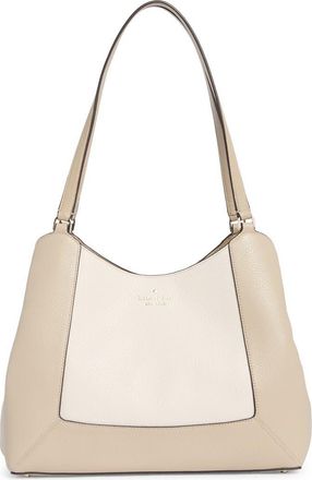 Kate Spade New York lena colorblock leather shoulder bag in Light Sand Multi at Nordstrom Rack