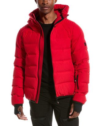 Mens red moncler coat clearance