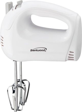 Brentwood 5-Speed Hand Mixer in White