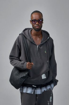 Miharayasuhiro Triple Layered Half-Zip Hoodie