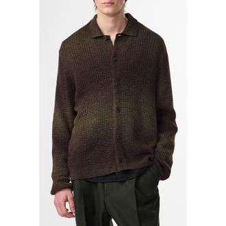 Nn.07 Thor Gradient Bubble Stitch Cardigan in Dark Army at Nordstrom Rack, Size X-Large