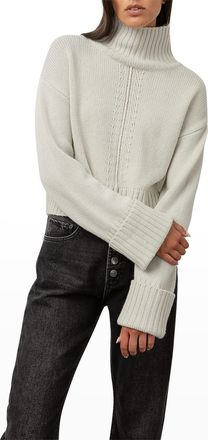 Rails Halle Cashmere-Merino Wool Turtleneck Sweater