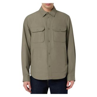 Woolrich Light Jackets, male, Green, Size: L Light Ramar Overshirt