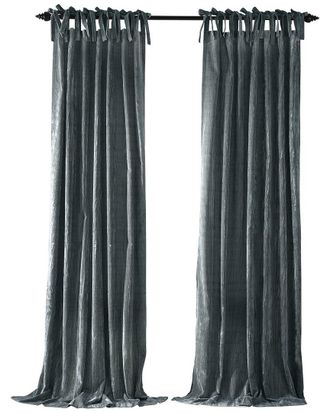 Elrene Korena Tie-Top Crushed Velvet Window Curtain