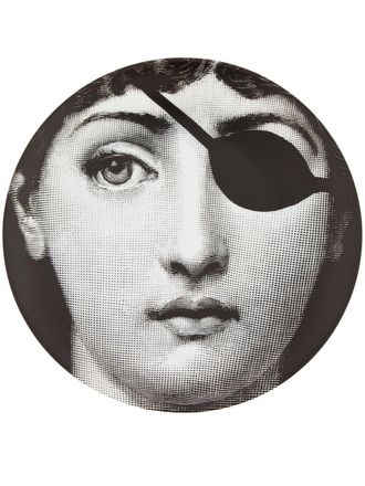 Fornasetti Plate - unisex - China - One Size - Black