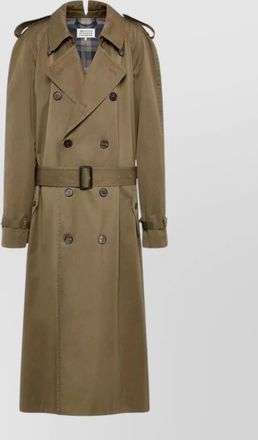 Maison Margiela cotton double-breasted belted trench coat
