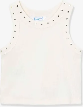 MAYORAL Top mit Glitzersteinchen M&auml;dchen Mayoral wollwei&szlig;