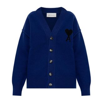 Ami Dames, Truien, Blauw, Maat: XS Wol