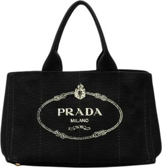 Prada Pre-owned Tote Bags, female, Black, Size: ONE SIZE Pre-owned Satchel