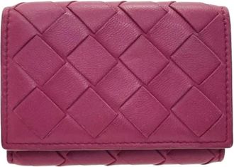 Bottega Veneta Pre-owned Wallets, female, Red, Size: ONE SIZE Pre-owned Vintage Tri-fold Wallet