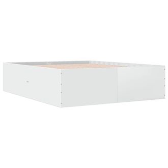 Berkfield Home Modern Bed Frame without Mattress White 150x200 cm King Size