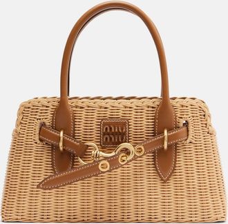 Miu Miu Aventure wicker top-handle bag