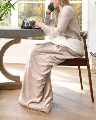 St. James Home The Work Sack Velvet And Sherpa Wearable Throw