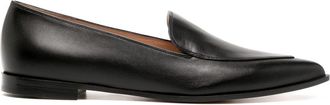Gianvito Rossi Perry pointed-toe leather loafers - women - Calf Leather/Calf Leather/Calf Leather - 40 - Black
