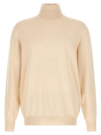 Brunello Cucinelli Off White Turtle Neck Sweatshirt
