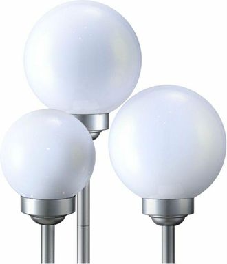 ETC Shop Set di 3 sfere luminose decorative a spina solare led IP44 lampada bianca 8 ore allaperto
