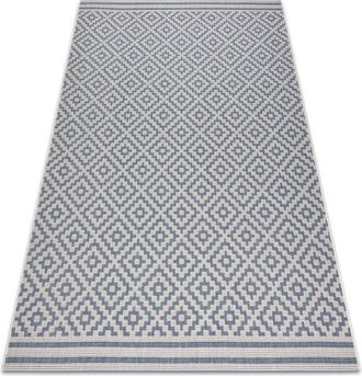 RugsX Rugsx - Alfombra De Cuerda Sisal Flat 48357/951 Cuadrados Grey 200x290 Cm