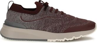 Brunello Cucinelli Zapatillas de punto de algod&oacute;n Techno - Shoes - Mujer - Rojo - 40 EU