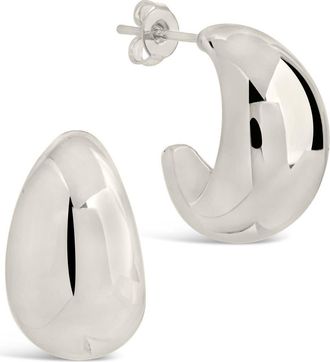 Sterling Forever Eclipse Hoop Earrings in Silver at Nordstrom Rack