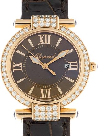 Chopard Imperiale Quartz Diamond Brown Dial Ladies Watch 384238-5007