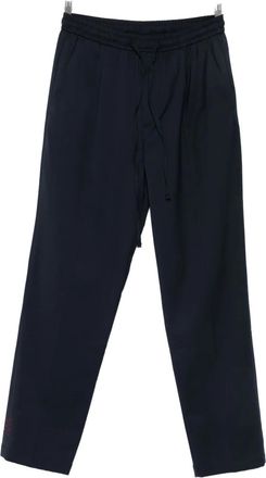 Amaranto drawstring-waist trousers - Blue
