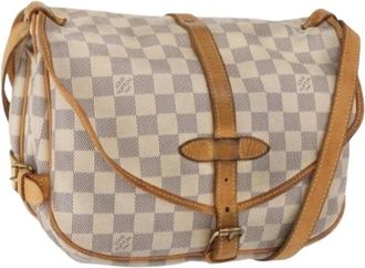 Louis Vuitton Pre-owned Cross Body Bags, female, White, Size: ONE SIZE Pre-owned Canvas Cross Body Bag