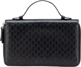 Gucci Pre-owned Mini Bags, female, Black, Size: ONE SIZE Pre-owned Leather wallets