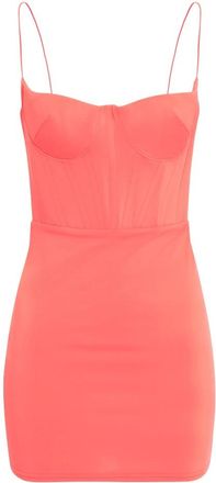 Alex Perry Mini Jurk - Dames - Korte kleedjes - Oranje - M - Leer - Kleedjes