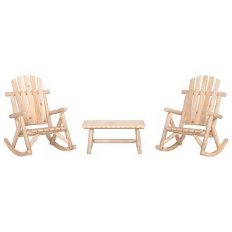 vidaXL Set Divani Da Giardino 3 Pz In Legno Massello Di Abete - Vidaxl