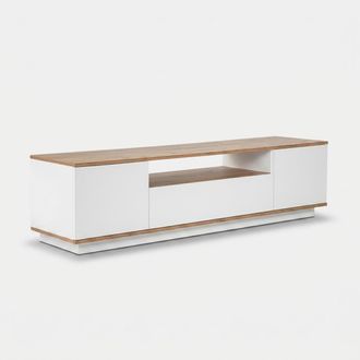 M&S Collection Mobile Porta Tv Moderno Con Ante E Vani Contenitore Veramont - Bianco