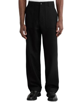 Reiss Chain Wool-Blend Wide Leg Trouser