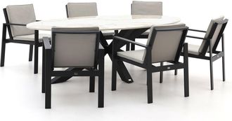 Bellagio la vita attrattiva Bellagio Vezzano/Induno Ellips 240cm dining tuinset 7-delig