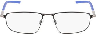 Nike Rectangle Full Rim Metal Eyeglasses - Black
