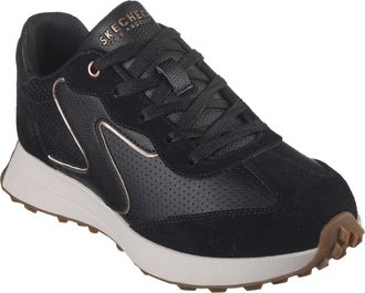 Skechers 080166 Synthetic Sneakers with Lace Closure, Black/White, 5 UK