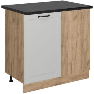 Vicco Armario De Esquina R-line, Blanco Casa De Campo, 86 Cm, Et Antracita