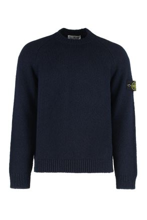 Stone Island Sweater With Round Neck In Mixed Wool
