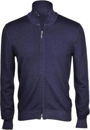 Paolo Fiorillo Truien & Vesten, Heren, Blauw, L, Zipper Cardigan