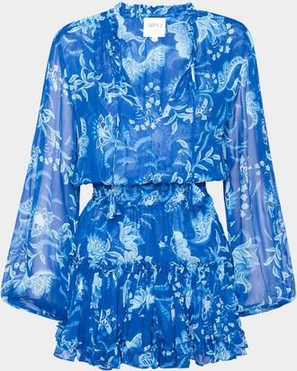 Misa Lorena Tiered Mini Dress