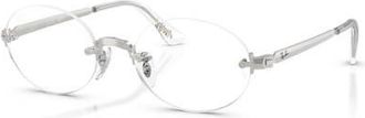 Ray-Ban 54mm Oval optical glasses in Silver at Nordstrom