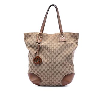 Gucci Tweedehands Grote GG Canvas GG Charm Tote