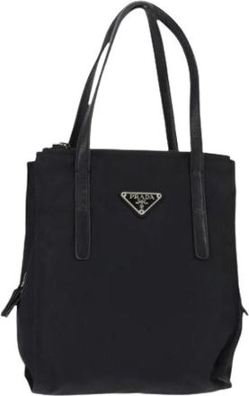 Prada Pre-owned Nylon Tote Bag - Dames - Vintage Shopper - Zwart - ONE Size - Nylon - Vintage