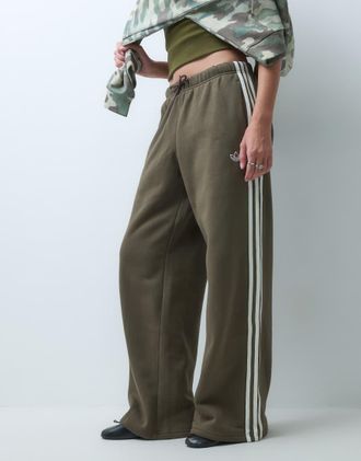 adidas Originals Signature joggers a gamba larga color khaki-Marrone