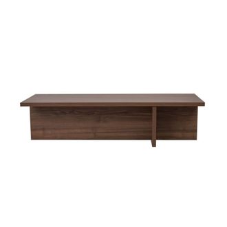 Calicosy Mesa de centro con base asimetrica l120 cm - nogal