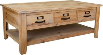 Wanderlust Deco Mesa De Centro De Madera Marr&oacute;n 120x66x48