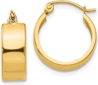 Diamond2Deal 10k Yellow Gold Round Shape Small Fancy Hoop Earrings